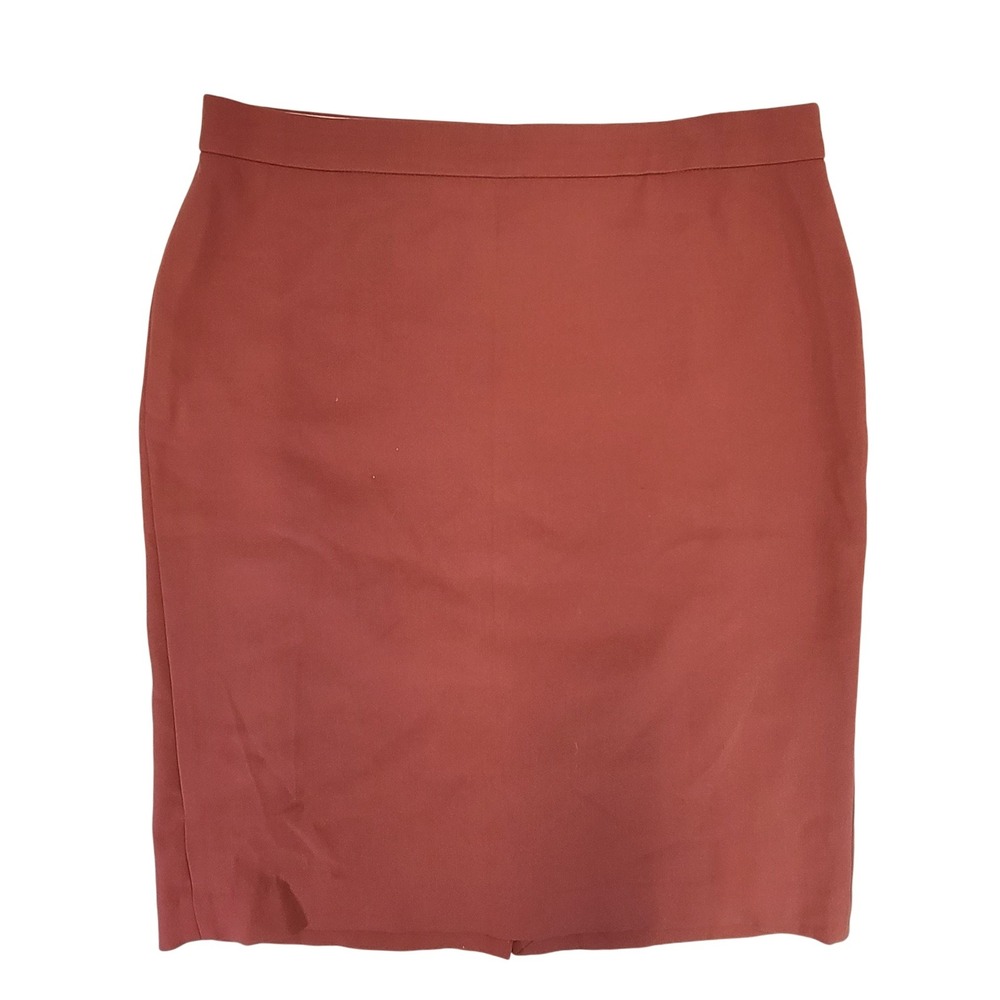 Ann Taylor Red Brick Pencil Skirt Knee Length Business Casual Size 14